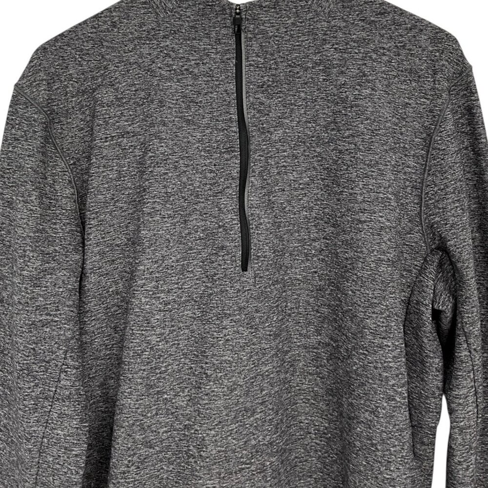 Lululemon Surge Warm 1/2 Zip Pullover Shirt Heathered Black Size Large L - Picture 2 of 7